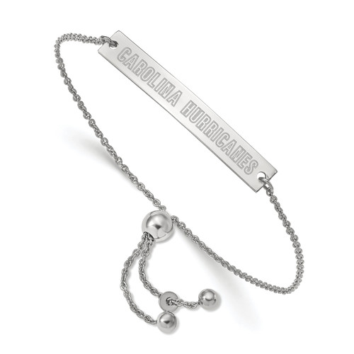 Carolina Hurricanes Sterling Silver Bar Bracelet
