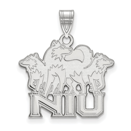 Northern Illinois Huskies College Sterling Silver Large Pendant