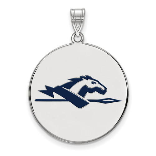 Longwood Lancers Sterling Silver Extra Large Enameled Disc Pendant