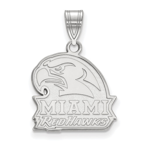 Miami of Ohio RedHawks Sterling Silver Medium Pendant
