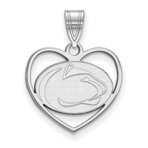 Penn State Nittany Lions Sterling Silver Heart Pendant