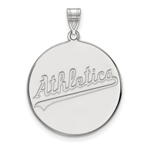 Oakland Athletics Sterling Silver Extra Large Disc Pendant