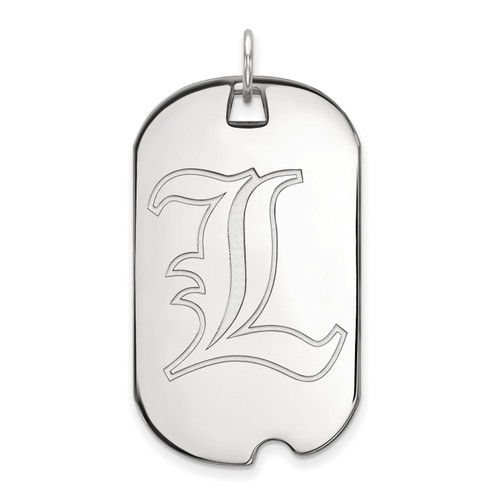 Louisville Cardinals L Sterling Silver Enamel Pendant