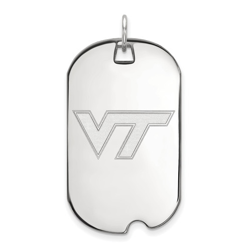 Virginia Tech Hokies Sterling Silver Large Dog Tag