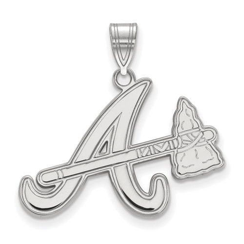 Atlanta Braves Sterling Silver Large Pendant