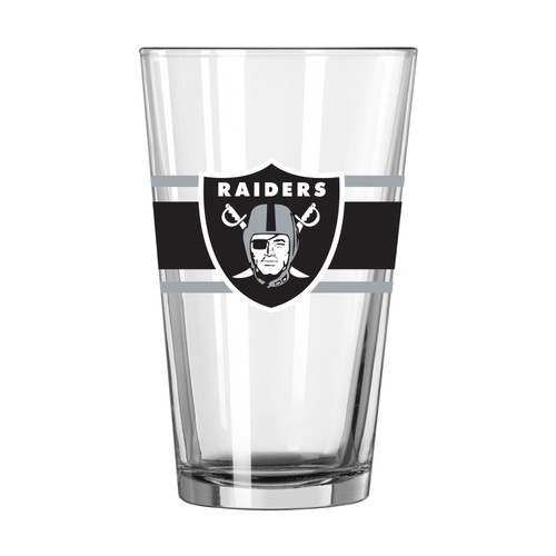 Las Vegas Raiders 16 oz. Stripe Pint Glass