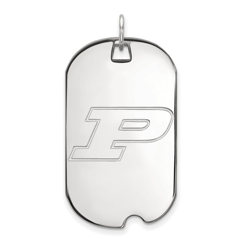 Purdue Boilermakers College Sterling Silver Large Dog Tag