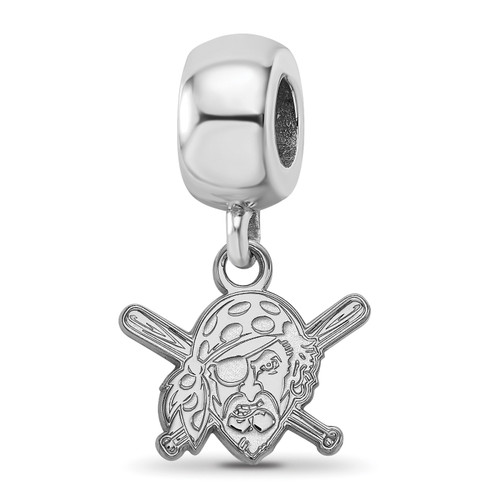 LogoArt Pittsburgh Pirates Sterling Silver Team Logo Charm (Grey)