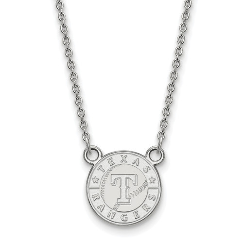Texas Rangers Sterling Silver Small Pendant Necklace
