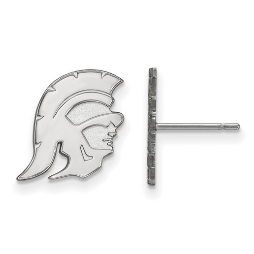 USC Trojans Logo Art Sterling Silver Small Post Earrings