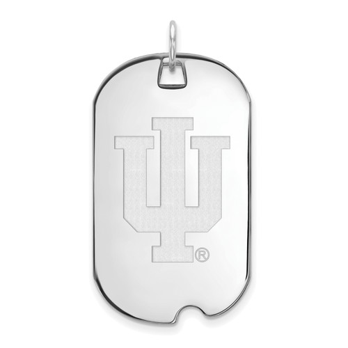 Indiana Hoosiers Sterling Silver Large Dog Tag