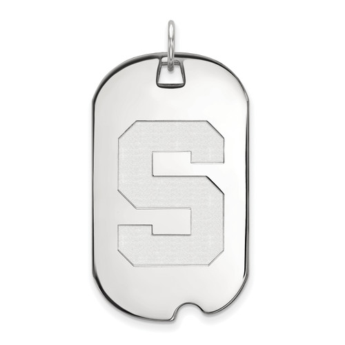 Michigan State Spartans Sterling Silver Large Dog Tag