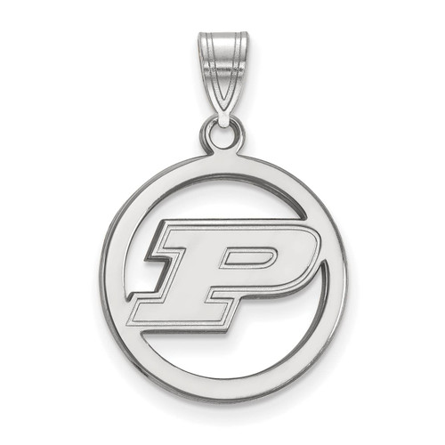 Purdue Boilermakers Sterling Silver Circle Pendant