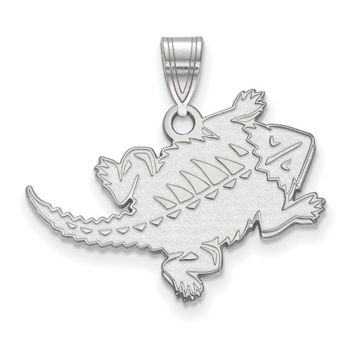 Tcu Horned Frogs Sterling Silver Large Pendant