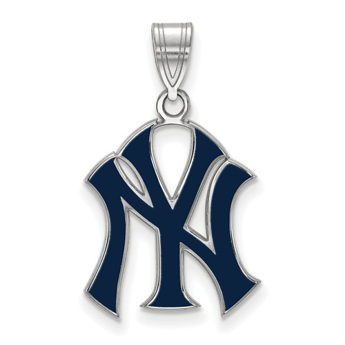 New York Yankees MLB Logo Art Sterling Silver Lg Pendant