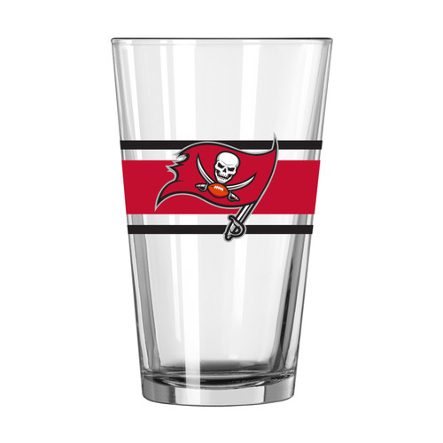 Tampa Bay Buccaneers 16 oz. Stripe Pint Glass