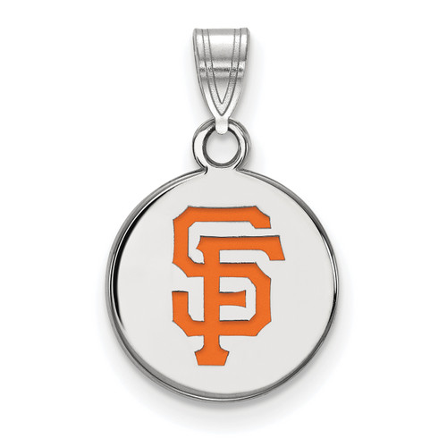 San Francisco Giants MLB Logo Art Sterling Silver Enameled Pendant