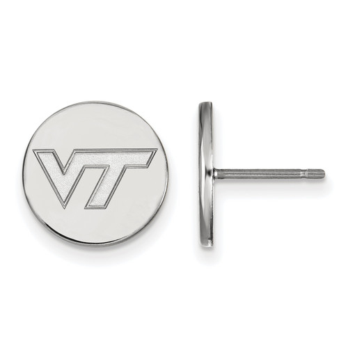 Virginia Tech Hokies Sterling Silver Small Disc Earrings