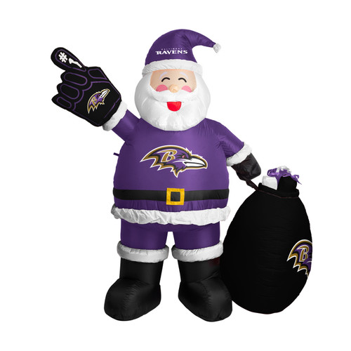 Baltimore Ravens 7 ft. Inflatable Santa