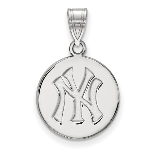 New York Yankees Sterling Silver Medium Disc Pendant