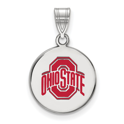 Ohio State Buckeyes College Medium Enameled Disc Pendant