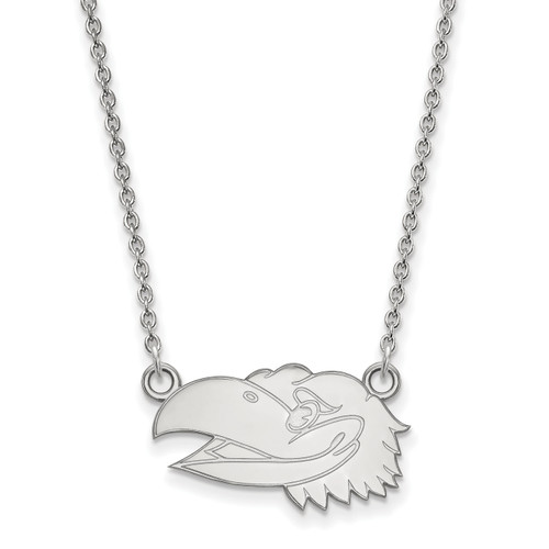 Kansas Jayhawks College Sterling Silver Small Pendant Necklace