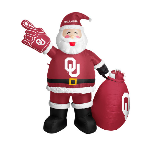 Oklahoma Sooners 7 ft. Inflatable Santa