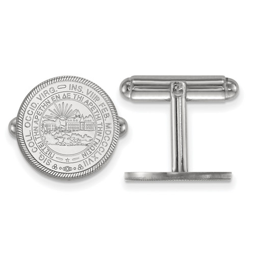 West Virginia Mountaineers NCAA Sterling Silver Cuff Links