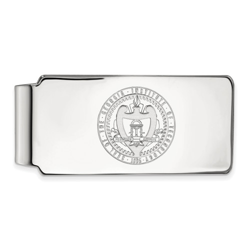 Georgia Tech Yellow Jackets Sterling Silver Crest Money Clip