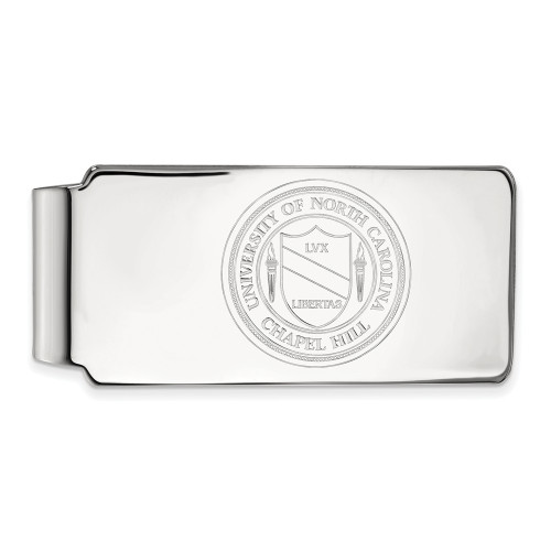 North Carolina Tar Heels Sterling Silver Crest Money Clip