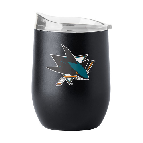 San Jose Sharks 16 oz. Powder Coat Curved Beverage Tumbler