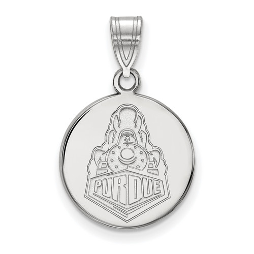Purdue Boilermakers Sterling Silver Medium Disc Pendant