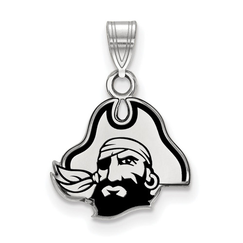 East Carolina Pirates Sterling Silver Small Enamel Pendant