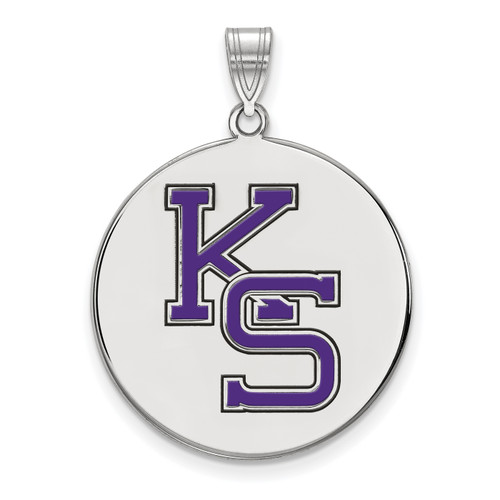 Kansas State Wildcats Extra Large Enameled Disc Pendant