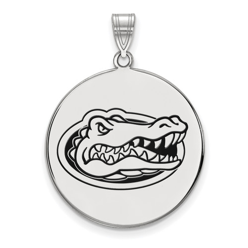 Florida Gators Sterling Silver Extra Large Enameled Disc Pendant