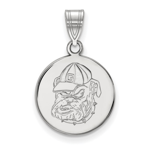 Georgia Bulldogs Sterling Silver Medium Pendant
