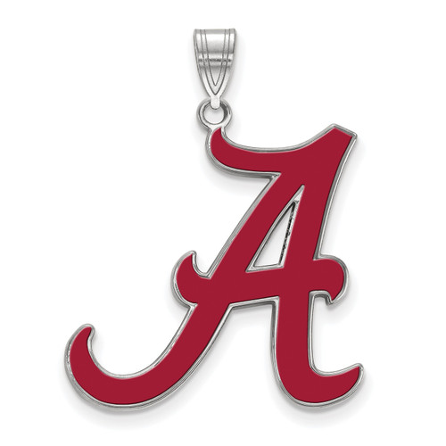 Alabama Crimson Tide Sterling Silver Extra Large Enameled Pendant