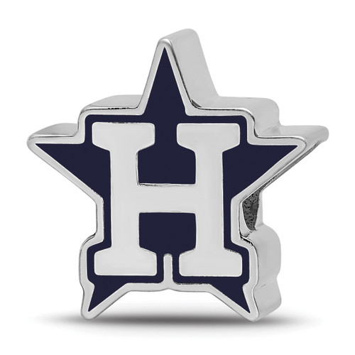 Houston Astros Sterling Silver Enameled Bead