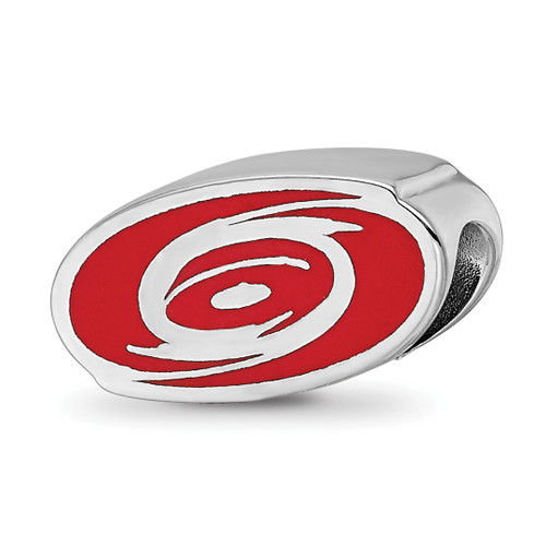Carolina Hurricanes Sterling Silver Enameled Bead