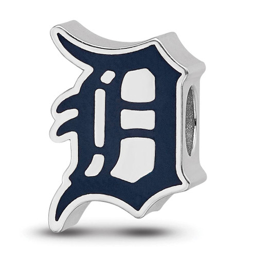 Detroit Tigers Sterling Silver Enameled Bead