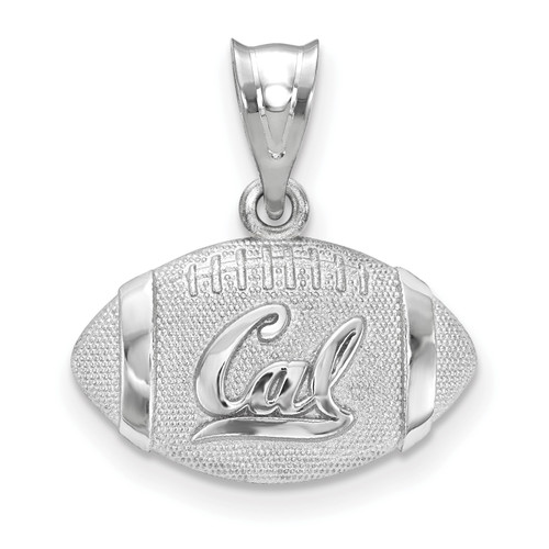 California Golden Bears Sterling Silver Football with Logo Pendant