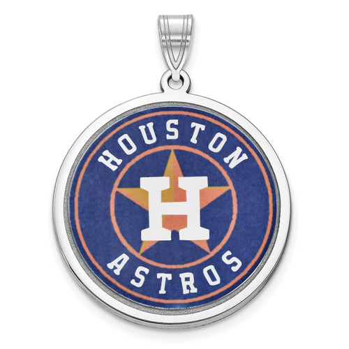 LogoArt Houston Astros Sterling Silver Team Logo Charm