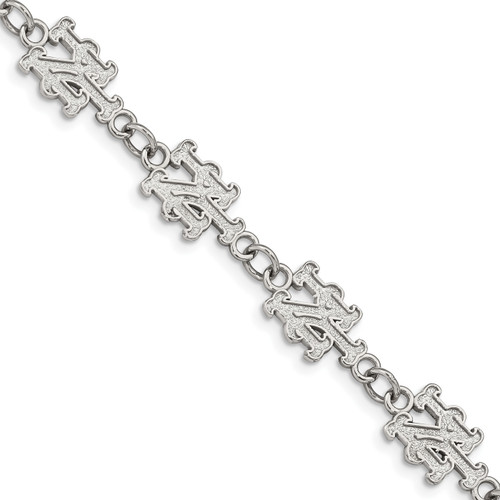 New York Mets Stainless Steel Logo Bracelet