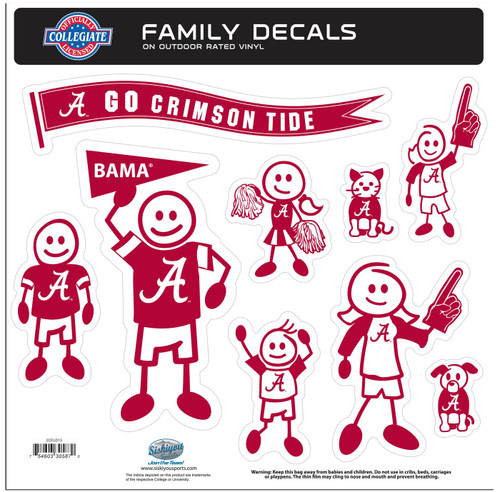 Alabama Crimson Tide Large Family Decal Set