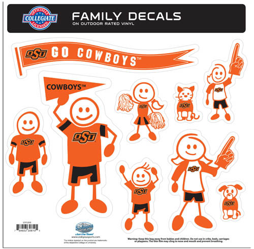 Oklahoma State Cowboys Large Family Decal Set