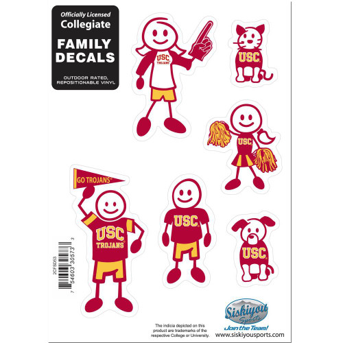 USC Trojans Small Family Decal Set