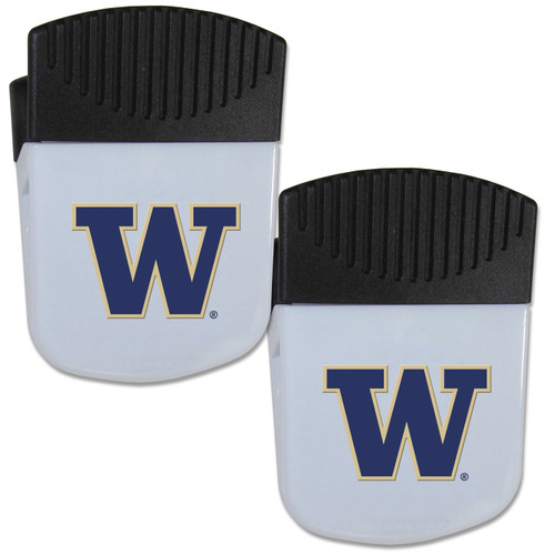 Washington Huskies Chip Clip Magnet with Bottle Opener - 2 Pack