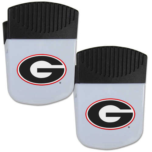 Georgia Bulldogs Chip Clip Magnet with Bottle Opener - 2 Pack