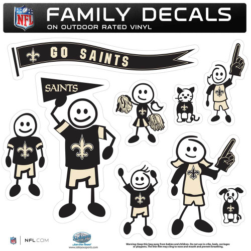 New Orleans Saints Large Family Decal Set