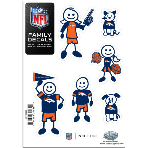 Denver Broncos Small Family Decal Set